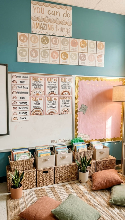 Boho Classroom Schedule Cards & Month Labels Printable Classroom Decor